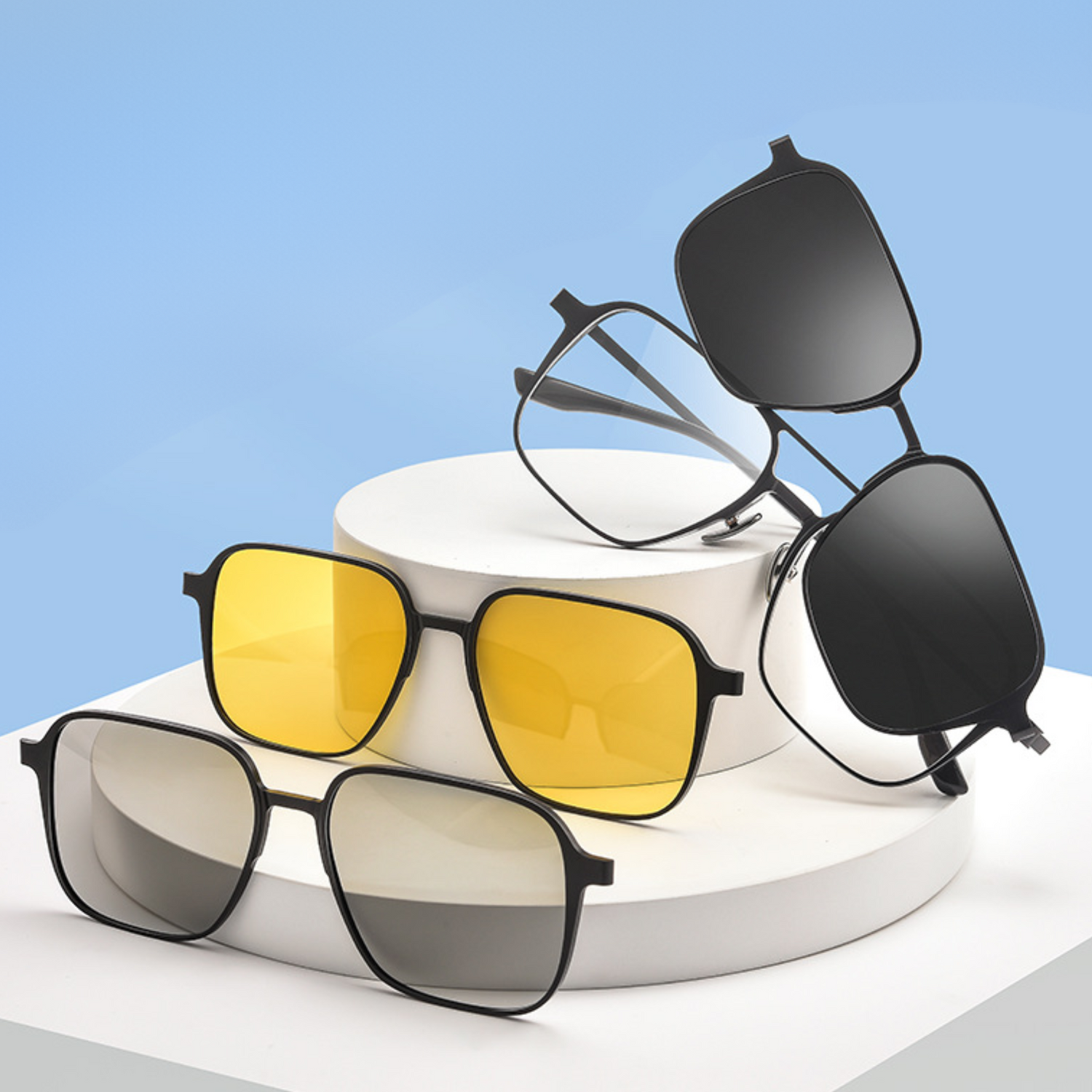 4-in-1 Magnetic Glasses:Polarized, Night Vision, 3D